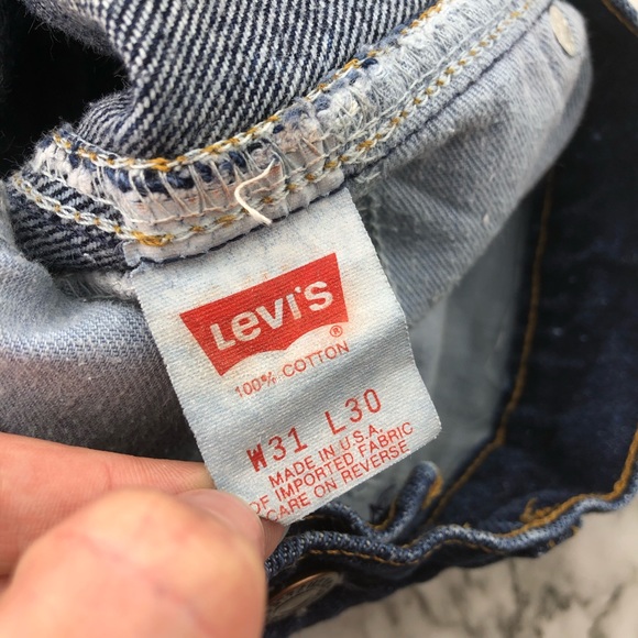 Vintage Levi Cut Off Distressed Jean Shorts Silver - Picture 5 of 7